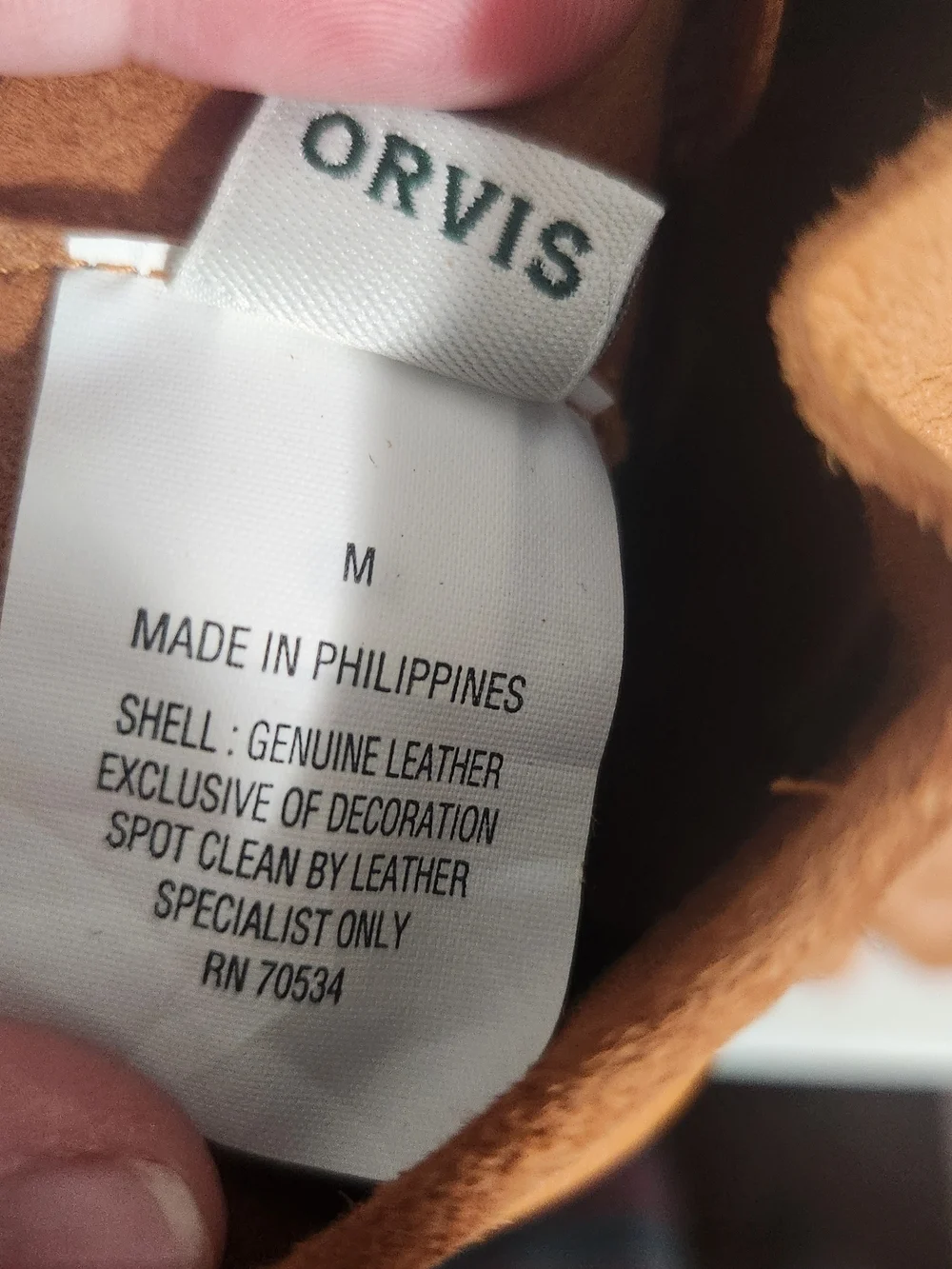 Orvis Chestnut Brown Leather Gloves